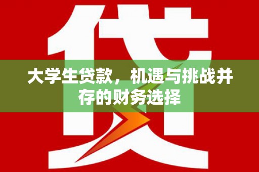 枞阳大学生贷款，机遇与挑战并存的财务选择