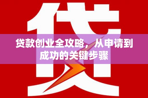 枞阳贷款创业全攻略，从申请到成功的关键步骤