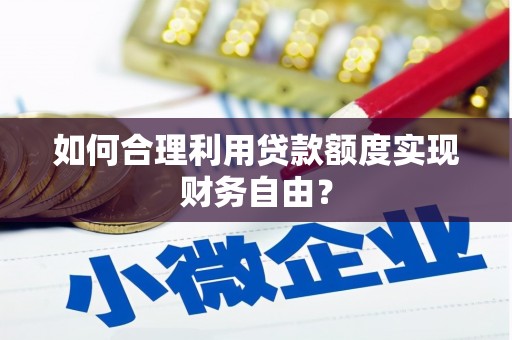 枞阳如何合理利用贷款额度实现财务自由？
