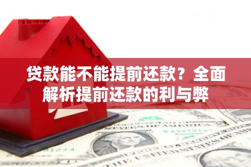 枞阳贷款能不能提前还款？全面解析提前还款的利与弊