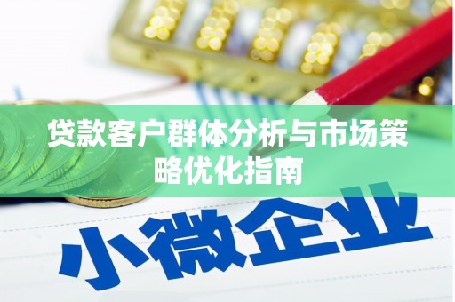 枞阳贷款客户群体分析与市场策略优化指南