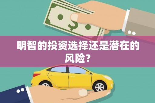 枞阳明智的投资选择还是潜在的风险？