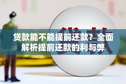 枞阳贷款能不能提前还款？全面解析提前还款的利与弊