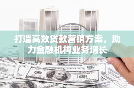 枞阳打造高效贷款营销方案，助力金融机构业务增长
