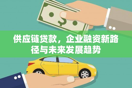 枞阳供应链贷款，企业融资新路径与未来发展趋势