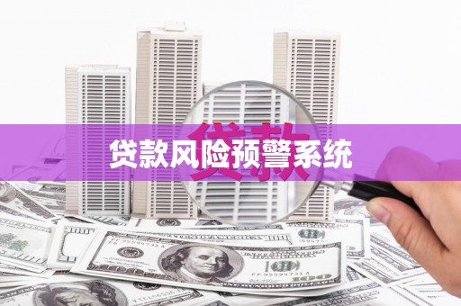 枞阳贷款风险预警系统