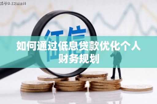 枞阳如何通过低息贷款优化个人财务规划