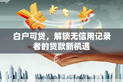 枞阳白户可贷，解锁无信用记录者的贷款新机遇