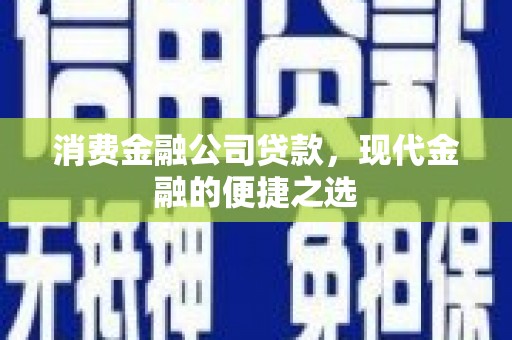 枞阳消费金融公司贷款，现代金融的便捷之选