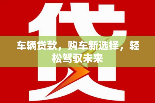 枞阳车辆贷款，购车新选择，轻松驾驭未来