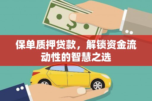 枞阳保单质押贷款，解锁资金流动性的智慧之选