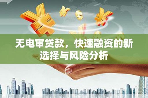 枞阳无电审贷款，快速融资的新选择与风险分析