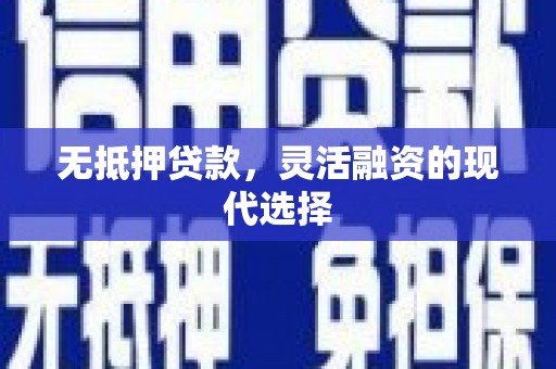 枞阳无抵押贷款，灵活融资的现代选择