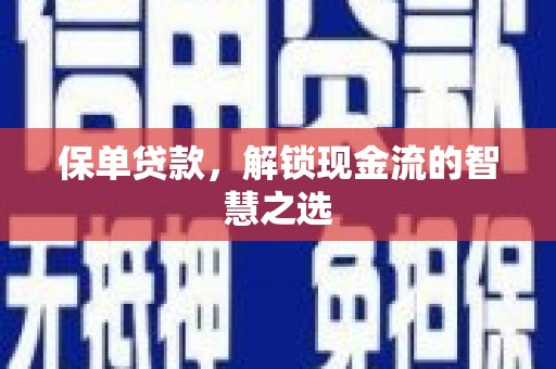 枞阳保单贷款，解锁现金流的智慧之选