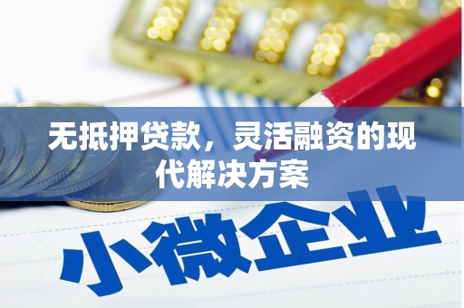 枞阳无抵押贷款，灵活融资的现代解决方案